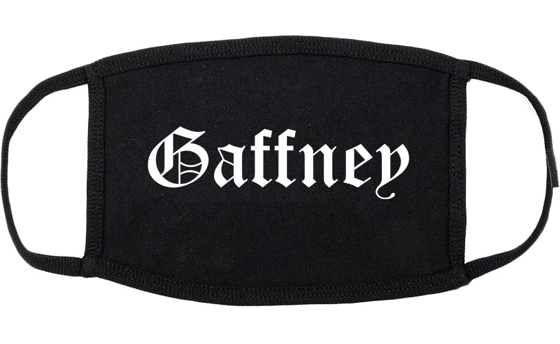 Gaffney South Carolina SC Old English Cotton Face Mask Black