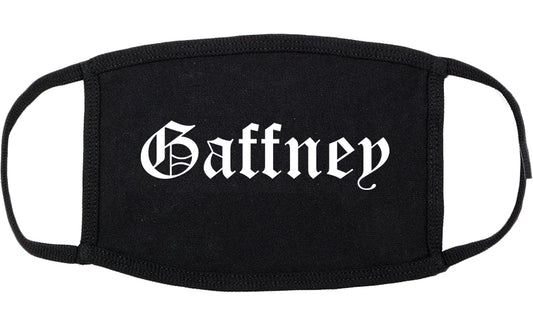 Gaffney South Carolina SC Old English Cotton Face Mask Black