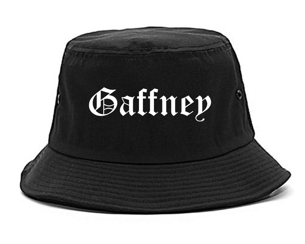 Gaffney South Carolina SC Old English Mens Bucket Hat Black