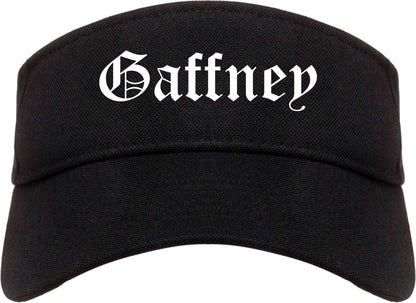 Gaffney South Carolina SC Old English Mens Visor Cap Hat Black