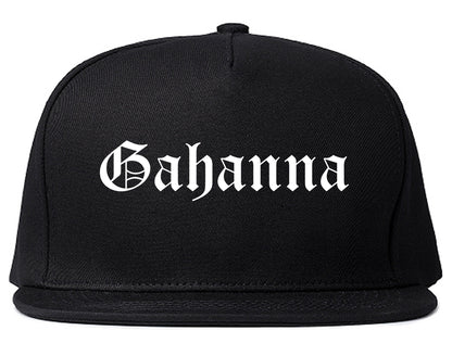 Gahanna Ohio OH Old English Mens Snapback Hat Black