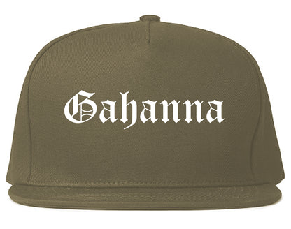 Gahanna Ohio OH Old English Mens Snapback Hat Grey