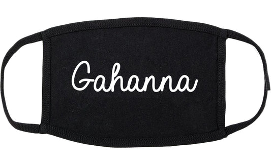 Gahanna Ohio OH Script Cotton Face Mask Black