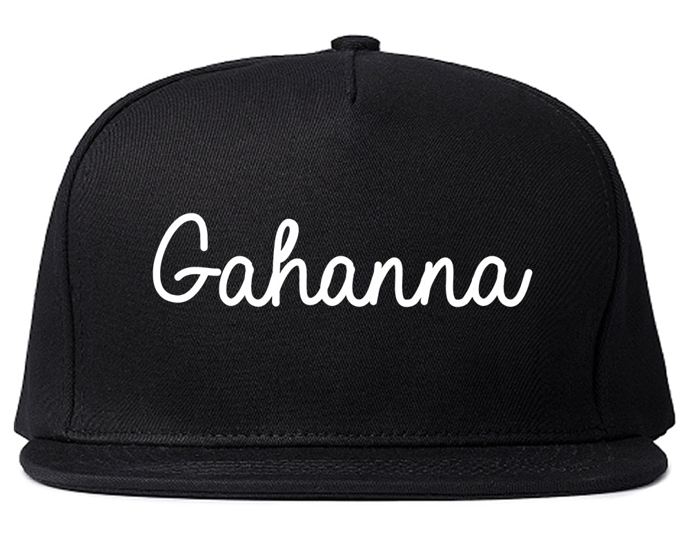 Gahanna Ohio OH Script Mens Snapback Hat Black