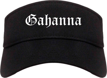 Gahanna Ohio OH Old English Mens Visor Cap Hat Black