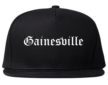 Gainesville Georgia GA Old English Mens Snapback Hat Black