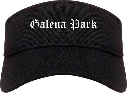 Galena Park Texas TX Old English Mens Visor Cap Hat Black