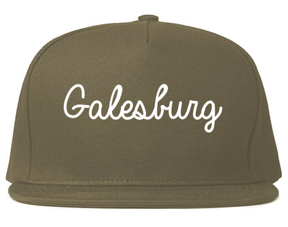 Galesburg Illinois IL Script Mens Snapback Hat Grey