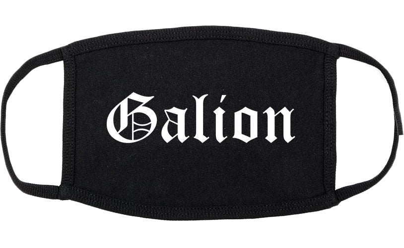 Galion Ohio OH Old English Cotton Face Mask Black