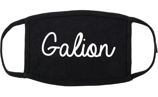 Galion Ohio OH Script Cotton Face Mask Black