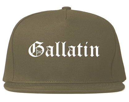 Gallatin Tennessee TN Old English Mens Snapback Hat Grey