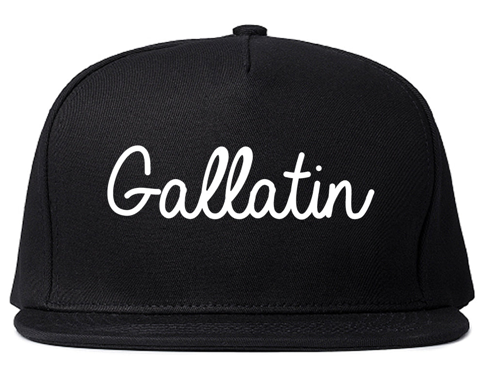 Gallatin Tennessee TN Script Mens Snapback Hat Black