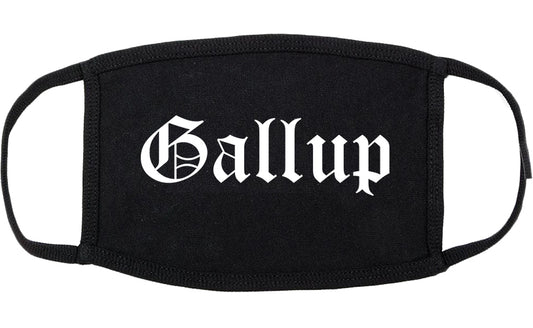 Gallup New Mexico NM Old English Cotton Face Mask Black