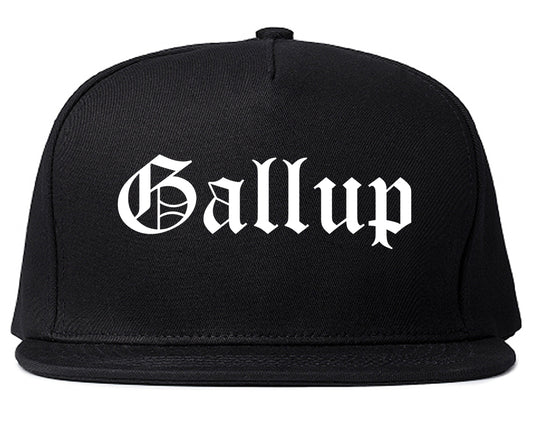 Gallup New Mexico NM Old English Mens Snapback Hat Black