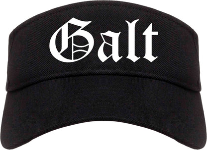 Galt California CA Old English Mens Visor Cap Hat Black