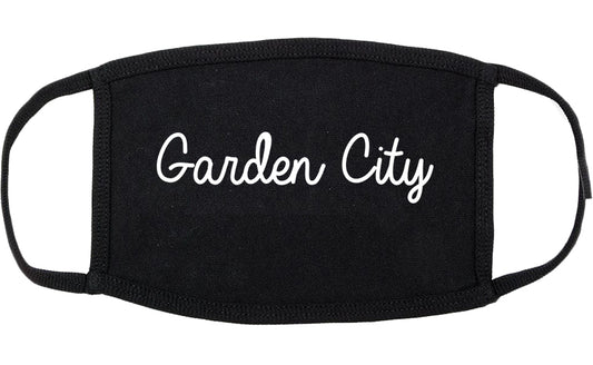 Garden City Georgia GA Script Cotton Face Mask Black