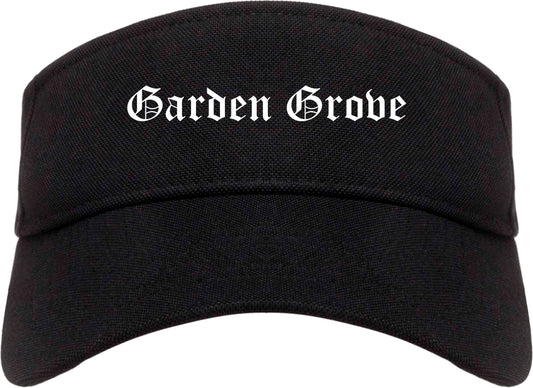 Garden Grove California CA Old English Mens Visor Cap Hat Black