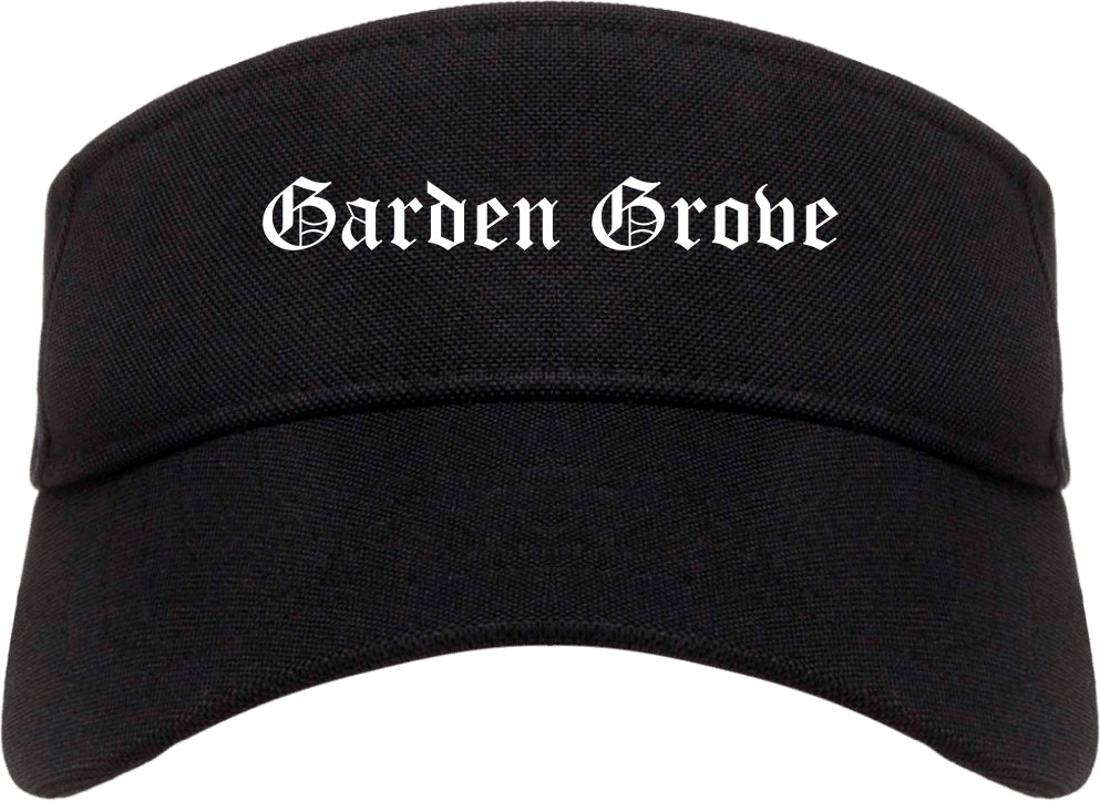 Garden Grove California CA Old English Mens Visor Cap Hat Black