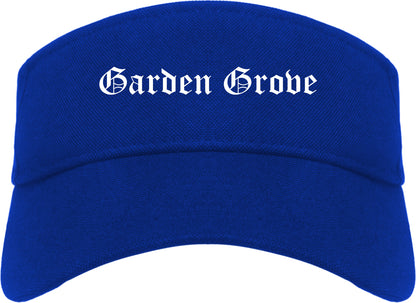 Garden Grove California CA Old English Mens Visor Cap Hat Royal Blue