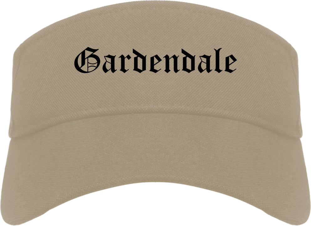 Gardendale Alabama AL Old English Mens Visor Cap Hat Khaki