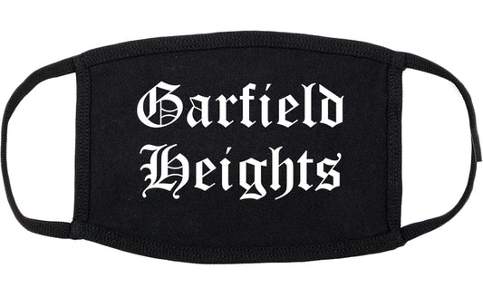 Garfield Heights Ohio OH Old English Cotton Face Mask Black