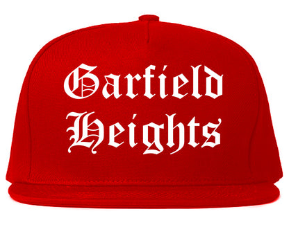 Garfield Heights Ohio OH Old English Mens Snapback Hat Red