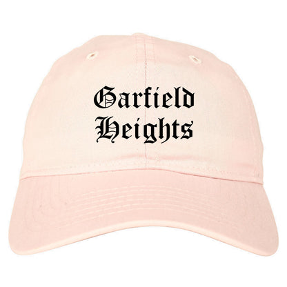 Garfield Heights Ohio OH Old English Mens Dad Hat Baseball Cap Pink