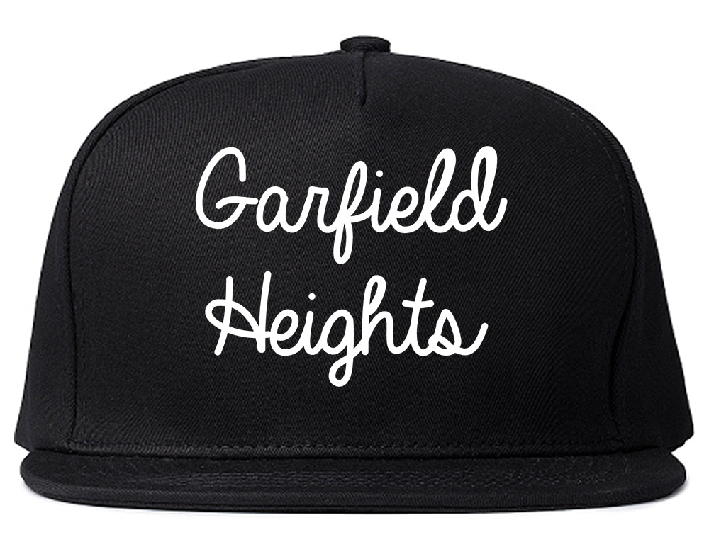 Garfield Heights Ohio OH Script Mens Snapback Hat Black