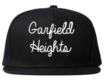 Garfield Heights Ohio OH Script Mens Snapback Hat Black