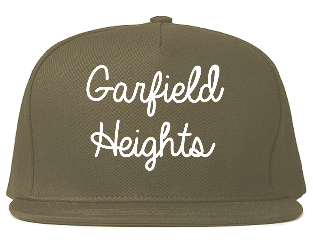 Garfield Heights Ohio OH Script Mens Snapback Hat Grey