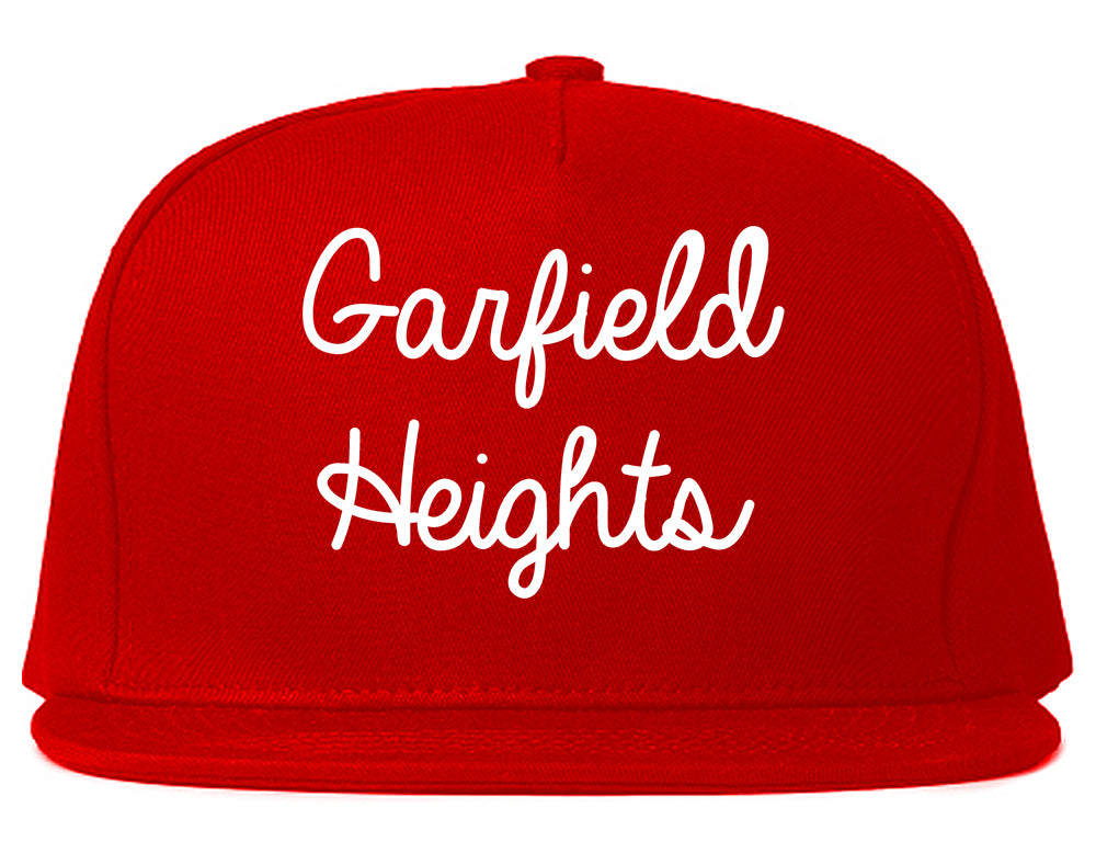 Garfield Heights Ohio OH Script Mens Snapback Hat Red
