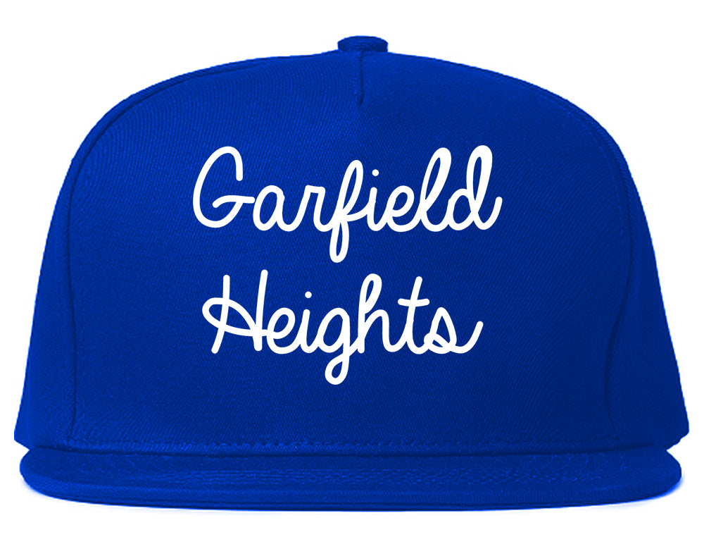 Garfield Heights Ohio OH Script Mens Snapback Hat Royal Blue