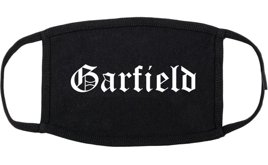 Garfield New Jersey NJ Old English Cotton Face Mask Black