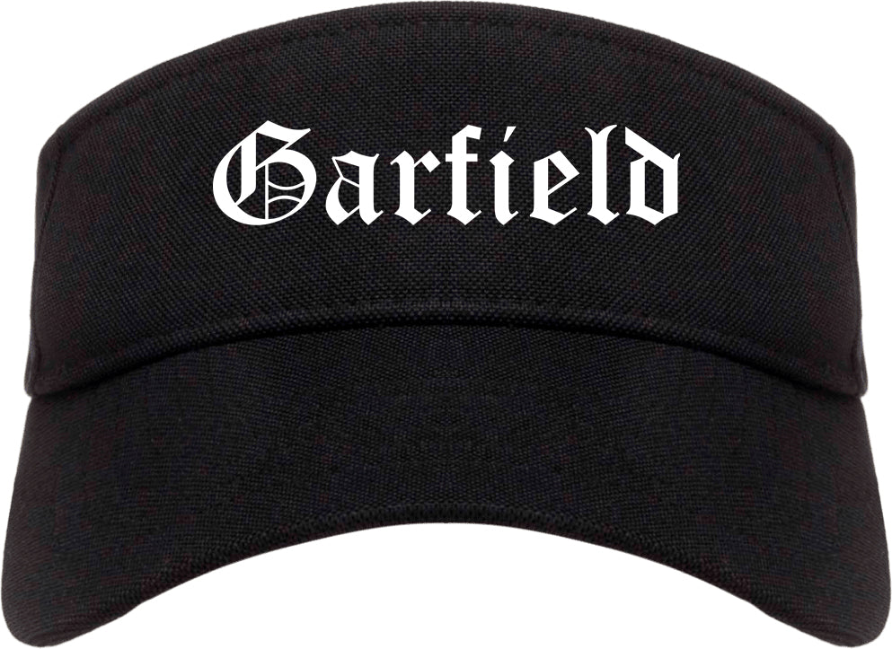 Garfield New Jersey NJ Old English Mens Visor Cap Hat Black