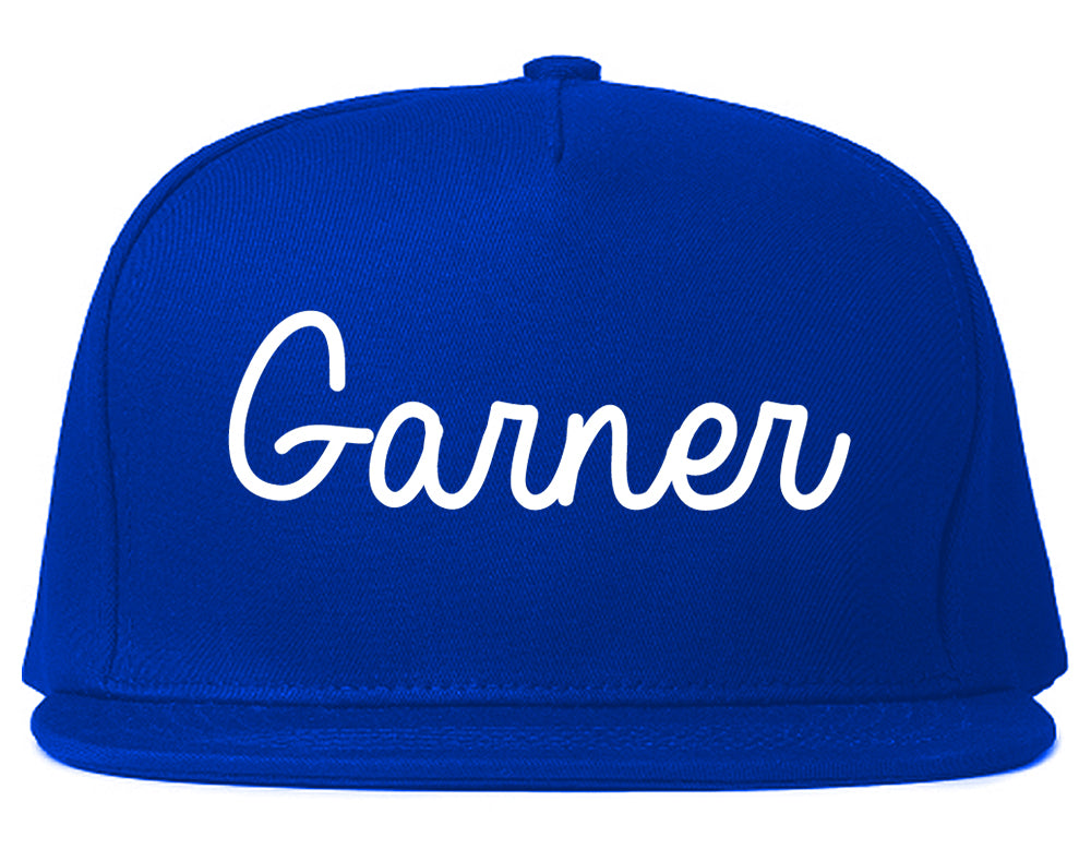 Garner North Carolina NC Script Mens Snapback Hat Royal Blue