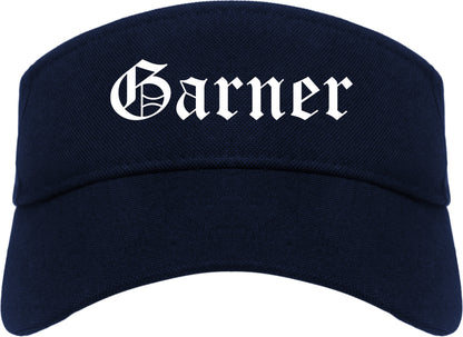 Garner North Carolina NC Old English Mens Visor Cap Hat Navy Blue