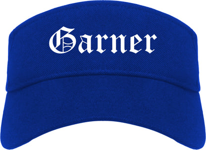 Garner North Carolina NC Old English Mens Visor Cap Hat Royal Blue