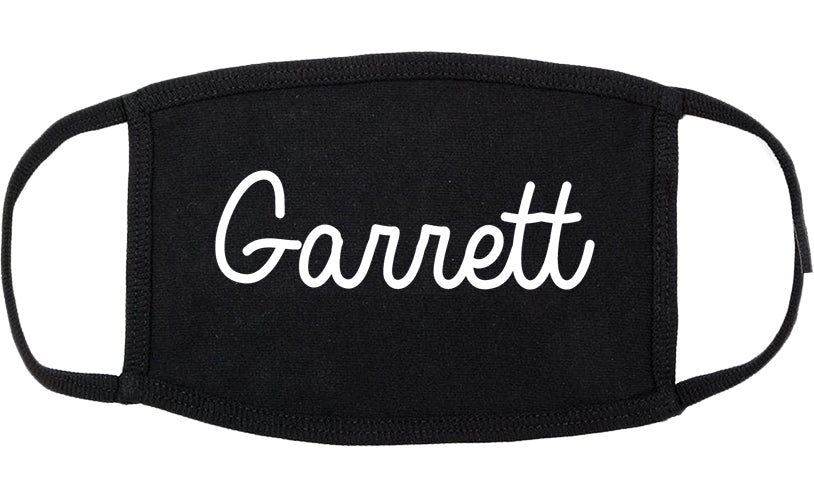Garrett Indiana IN Script Cotton Face Mask Black