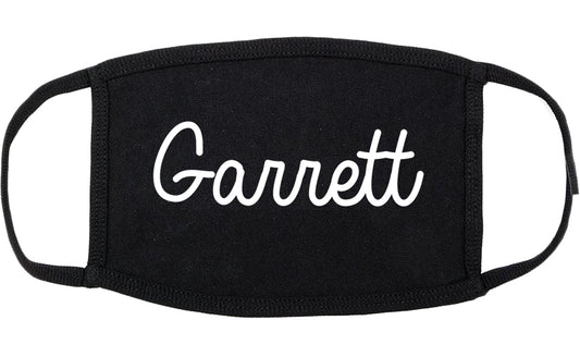 Garrett Indiana IN Script Cotton Face Mask Black