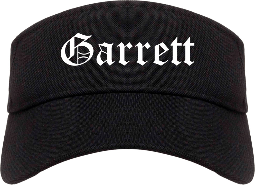 Garrett Indiana IN Old English Mens Visor Cap Hat Black