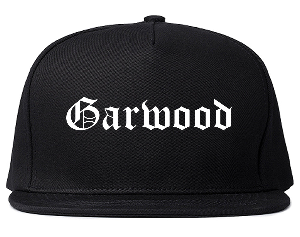 Garwood New Jersey NJ Old English Mens Snapback Hat Black