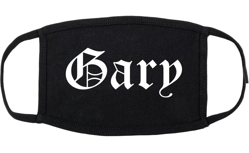 Gary Indiana IN Old English Cotton Face Mask Black