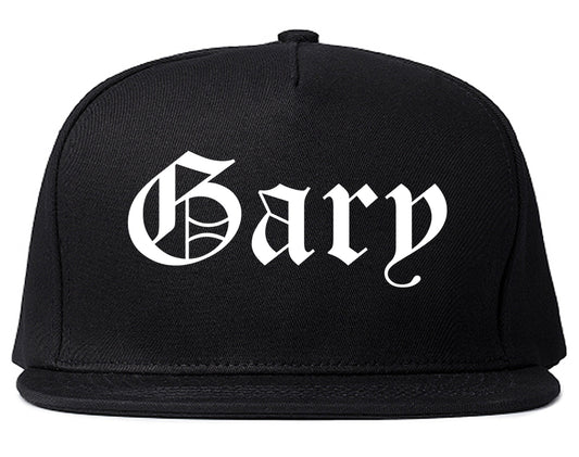 Gary Indiana IN Old English Mens Snapback Hat Black