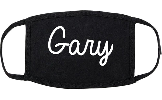 Gary Indiana IN Script Cotton Face Mask Black