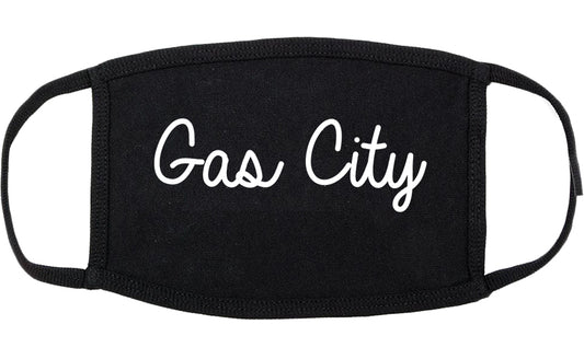 Gas City Indiana IN Script Cotton Face Mask Black
