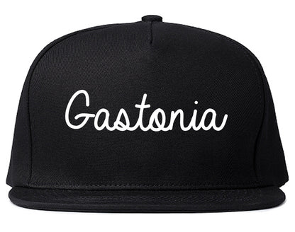 Gastonia North Carolina NC Script Mens Snapback Hat Black