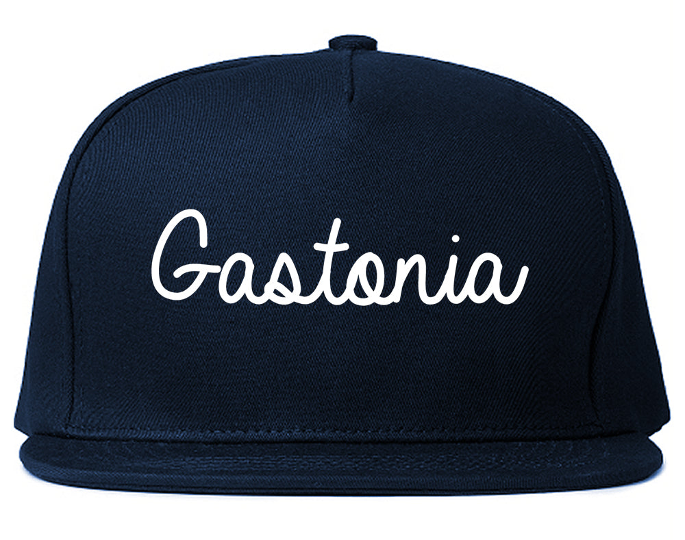 Gastonia North Carolina NC Script Mens Snapback Hat Navy Blue