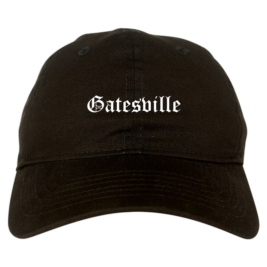 Gatesville Texas TX Old English Mens Dad Hat Baseball Cap Black