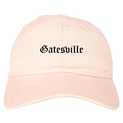 Gatesville Texas TX Old English Mens Dad Hat Baseball Cap Pink