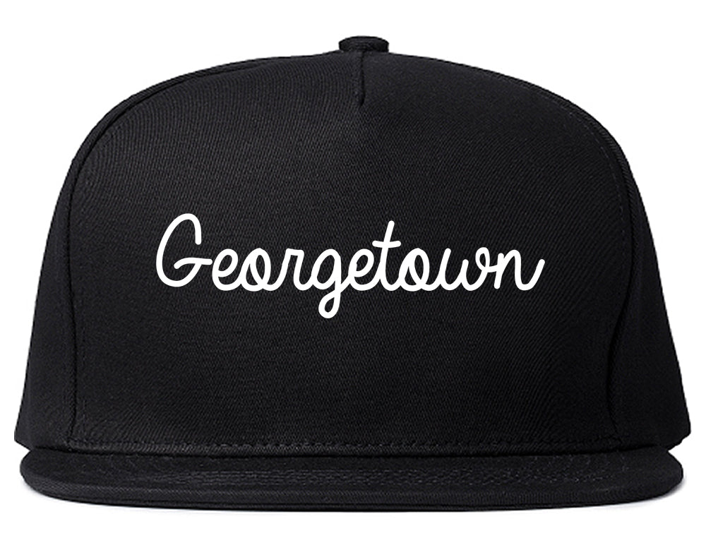 Georgetown Delaware DE Script Mens Snapback Hat Black